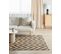 Tapis En Jute Beige Et Noir 160 X 230 Cm Dedepinari