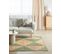 Tapis En Jute Beige Et Vert 160 X 230 Cm Calis