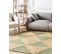 Tapis En Jute Beige Et Vert 160 X 230 Cm Calis