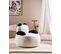 Fauteuil Panda En Bouclettes Blanc Et Noir Pour Enfant Viby