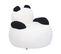 Fauteuil Panda En Bouclettes Blanc Et Noir Pour Enfant Viby