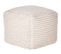 Pouf En Coton Beige Clair 50 X 50 Cm Daman