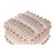 Pouf En Coton Beige 50 X 50 Cm Karaw