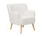 Bouclé Fauteuil Blanc Tumba