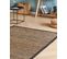 Tapis En Jute Noir Et Beige 140 X 200 Cm Gerce