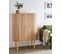 Commode à 2 Portes En Bois Clair 130 Cm Manara