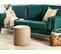 Pouf Coffre En Cuir Pu Beige Maryland