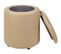 Pouf Coffre En Cuir Pu Beige Maryland