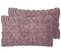 Lot De 2 Coussins Velours Violet Chirita 30 X 50 Cm