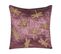 Coussin Broderie Velours Violet Daylily 45 X 45 Cm
