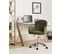 Chaise De Bureau Bouclé Vert Foncé Priddy