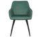 Chaise De Salle à Manger Set De 2 Velours Vert Foncé Casmalia