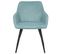 Chaise De Salle à Manger Set De 2 Velours Bleu Clair Casmalia