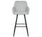 Tabouret De Bar Set De 2 Velours Gris Clair Casmalia