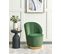 Velours Fauteuil Vert Foncé Alby