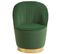 Velours Fauteuil Vert Foncé Alby