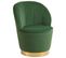 Velours Fauteuil Vert Foncé Alby