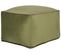 Pouf En Velours Vert Olive Dareyn