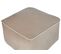 Pouf En Velours Beige Sable Dareyn