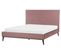 Lit Double En Velours Rose 160 X 200 Cm Bayonne