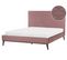 Lit Double En Velours Rose 160 X 200 Cm Bayonne