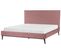 Lit Double En Velours Rose 180 X 200 Cm Bayonne