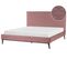 Lit Double En Velours Rose 180 X 200 Cm Bayonne