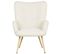 Bouclé Fauteuil Blanc Cassé Vejle