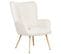 Bouclé Fauteuil Blanc Cassé Vejle