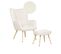 Bouclé Fauteuil Blanc Cassé Vejle