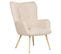 Bouclé Fauteuil Beige Vejle