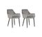 Chaise De Salle à Manger Set De 2 Velours Gris Foncé Wellston