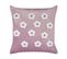 Lot De 2 Coussins Broderie Velours Violet Echinacea 45 X 45 Cm