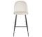 Tabouret De Bar Set De 2 Velours Blanc Cassé Arcola