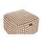 Pouf En Coton 50 X 50 X 30 Cm Beige Chilar