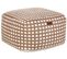 Pouf En Coton 50 X 50 X 30 Cm Beige Chilar