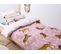 Plaid Enfant Avec Motif Tigres En Coton Rose 130 X 170 Cm Nerai