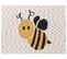 Plaid Enfant Avec Motif D'abeilles En Coton Beige 130 X 170 Cm Dragan