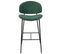 Tabouret De Bar Set De 2 Tissu Vert Foncé Kiana