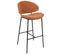 Tabouret De Bar Set De 2 Tissu Orange Kiana