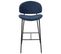 Tabouret De Bar Set De 2 Tissu Bleu Marine Kiana