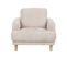 Bouclé Fauteuil Beige Tuve