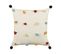 Lot De 2 Coussins Touffeté Coton Beige Clair Fussel