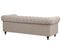 Canapé 3 Places En Tissu Taupe Chesterfield