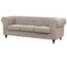 Canapé 3 Places En Tissu Taupe Chesterfield