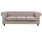 Canapé 3 Places En Tissu Taupe Chesterfield