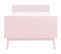 Lit Simple 90 X 200 Cm Rose Pastel Bonnac