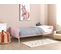 Lit Simple 90 X 200 Cm Rose Pastel Bonnac