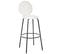 Tabouret De Bar Set De 2 Bouclé Blanc Emery