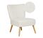 Bouclé Fauteuil Blanc Vaasa